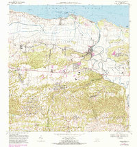 1969 Map of Barceloneta, PR, 1983 Print