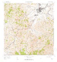 1957 Map of Caguas, 1959 Print
