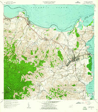 preview thumbnail of historical topo map of Fajardo, PR in 1958