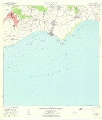 1960 Map of Guayama, 1962 Print