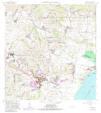Download a high-resolution, GPS-compatible USGS topo map for Humacao, PR (1989 edition)