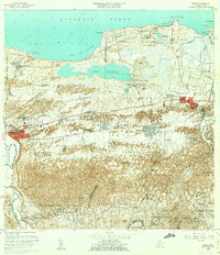 1958 Map of Vega Baja, PR, 1965 Print
