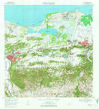 1969 Map of Vega Baja, PR, 1972 Print