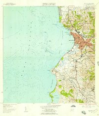 1955 Map of Mayagüez, PR, 1957 Print