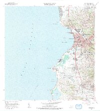 1964 Map of Mayaguez, 1985 Print