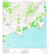 1967 Map of Naguabo, 1982 Print