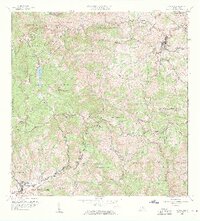 1957 Map of Orocovis, 1960 Print