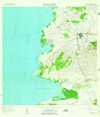 1957 Map of Puerto Real, PR, 1959 Print
