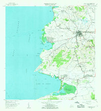 1966 Map of Puerto Real, PR, 1968 Print