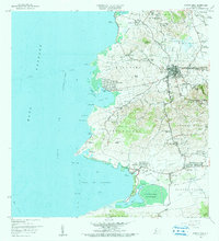 1966 Map of Puerto Real, PR, 1984 Print