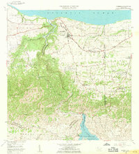 1957 Map of Quebradillas, PR, 1970 Print