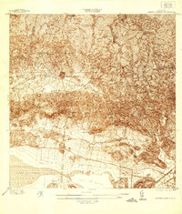1937 Map of Puerto Rico, United States