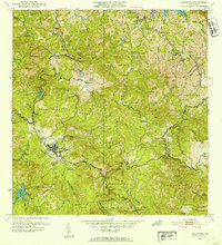 preview thumbnail of historical topo map of Adjuntas, PR in 1952
