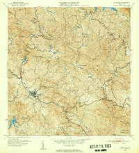 1952 Map of Adjuntas, PR, 1953 Print