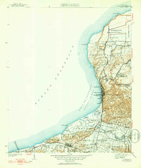 1942 Map of Aguadilla, 1952 Print