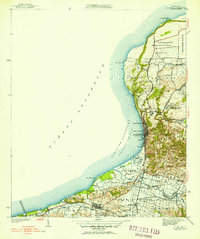 1942 Map of Aguadilla, 1952 Print