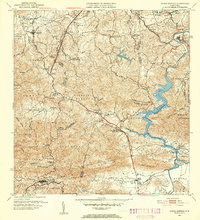 1952 Map of Aguas Buenas, 1953 Print
