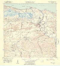 1953 Map of Barceloneta, 1954 Print