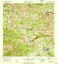 1953 Map of Barranquitas, PR, 1954 Print