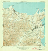 preview thumbnail of historical topo map of Fajardo, PR in 1946