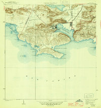 1938 Map of Guánica County, PR, 1945 Print