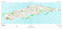 1951 Map of Isla De Vieques, 1983 Print