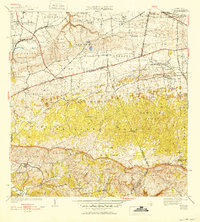 1942 Map of Aceitunas, PR, 1952 Print