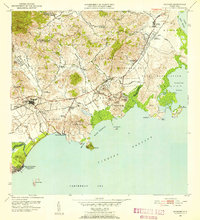 1952 Map of Naguabo, 1953 Print