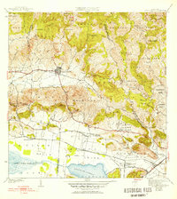 1941 Map of Sabana Grande, PR, 1952 Print