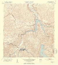 1952 Map of Utuado, 1953 Print