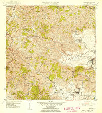 1952 Map of Maunabo County, PR, 1953 Print