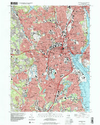 preview thumbnail of historical topo map of Providence, Providence County, RI in 1996