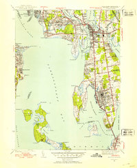 Download a high-resolution, GPS-compatible USGS topo map for Bristol, RI (1953 edition)