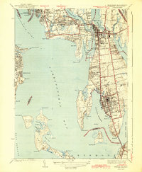 Download a high-resolution, GPS-compatible USGS topo map for Bristol, RI (1943 edition)