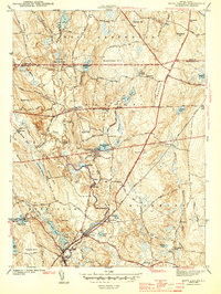 preview thumbnail of historical topo map of Hope Valley, RI in 1943
