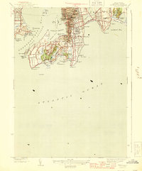 preview thumbnail of historical topo map of Newport, RI in 1944