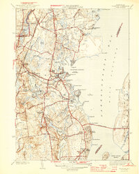 Download a high-resolution, GPS-compatible USGS topo map for Wickford, RI (1944 edition)
