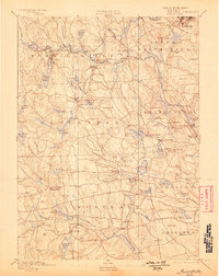 1894 Map of Chepachet, RI, 1899 Print