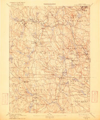 1894 Map of Chepachet, RI, 1916 Print