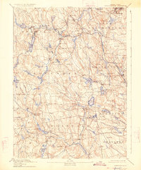 1894 Map of Foster Center, RI, 1926 Print