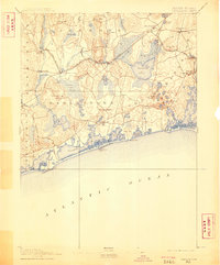 1889 Map of Charlestown, 1909 Print