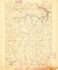 1894 Map of Hope Valley, RI, 1899 Print