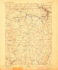 1894 Map of Hope Valley, RI, 1907 Print