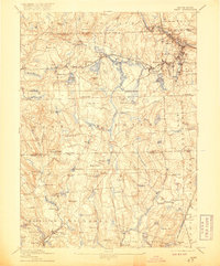 1894 Map of Hope Valley, RI, 1917 Print