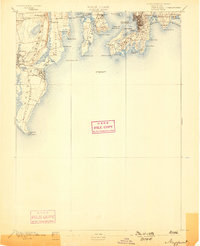 1894 Map of Newport, 1898 Print