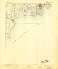 1894 Map of Newport, 1905 Print