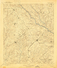 1892 Map of Abbeville, 1943 Print