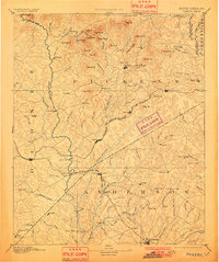 1894 Map of Pickens, 1901 Print
