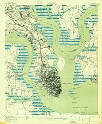 1919 Map of Charleston, SC, 1942 Print