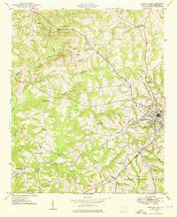 1948 Map of Abbeville, SC, 1976 Print